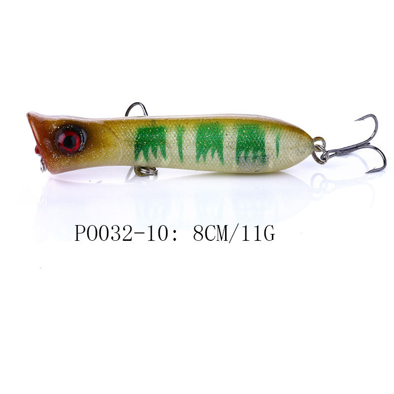 Splash Popper Lure - Topwater Hollow Body Crankbait for Freshwater Fishing, Realistic Surface Lure for Bass and Pike