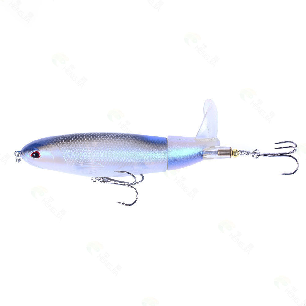 Floating Propeller Pencil Lure - Topwater Propeller Buzzbait for Bass and Pike Fishing, Realistic Surface Lure