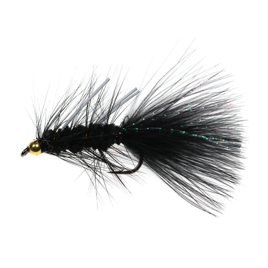 Ninfas de pesca con mosca atadas con Wooly Bugger para trucha lubina