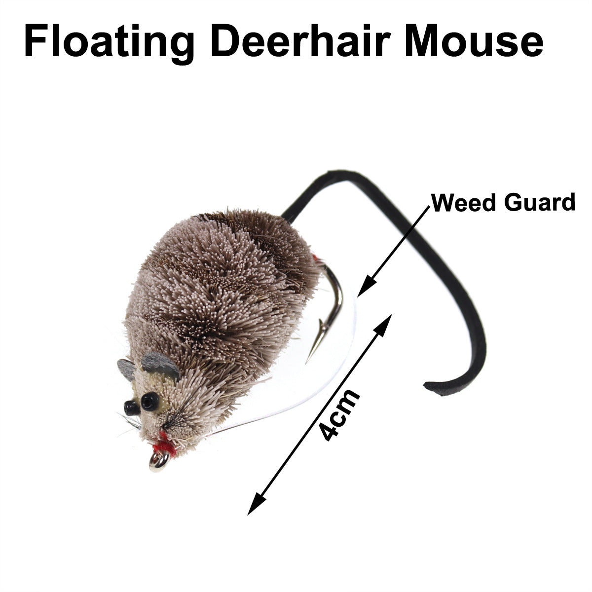 Floating Deer Hair Mouse Fly – The Ultimate Topwater Fly for Bass Predatory Fish