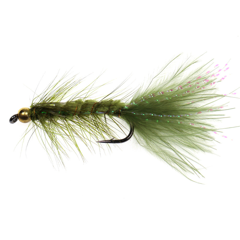 Ninfas de pesca con mosca atadas con Wooly Bugger para trucha lubina