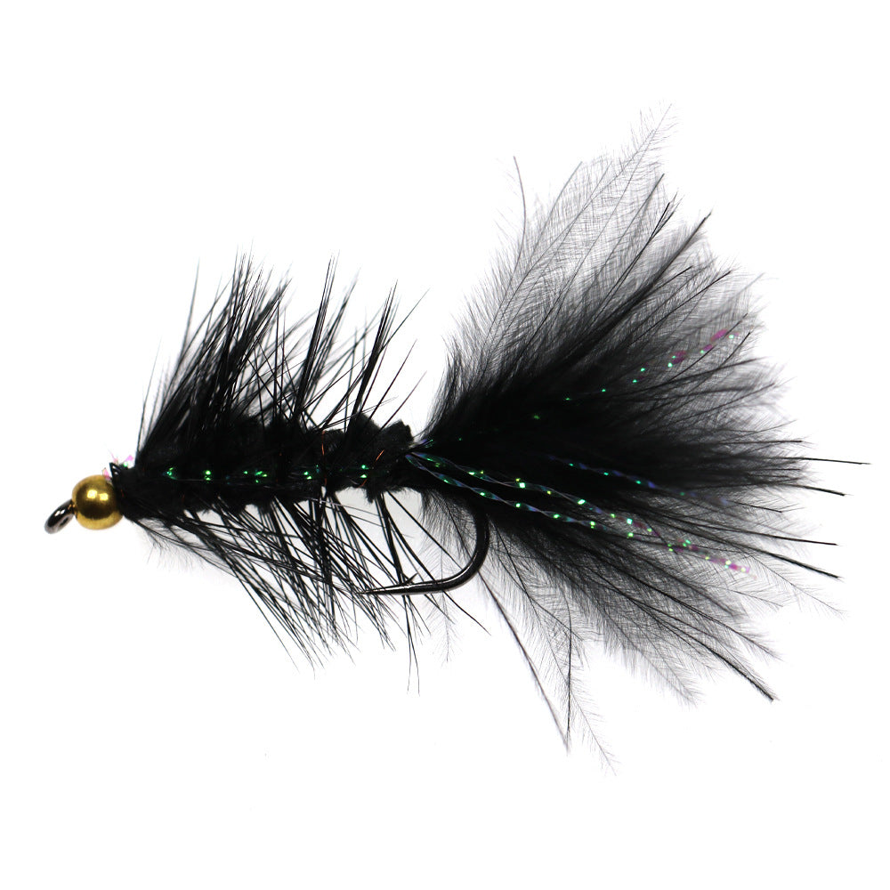 Ninfas de pesca con mosca atadas con Wooly Bugger para trucha lubina