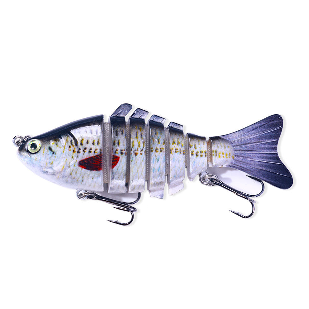 10CM 7-Section Swimbait - Multi-Jointed Hard Bait for Bass and Pike Fishing, Realistic Swimming Lure