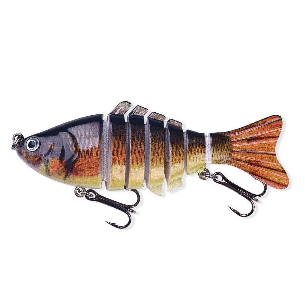 10CM 7-Section Swimbait - Multi-Jointed Hard Bait for Bass and Pike Fishing, Realistic Swimming Lure