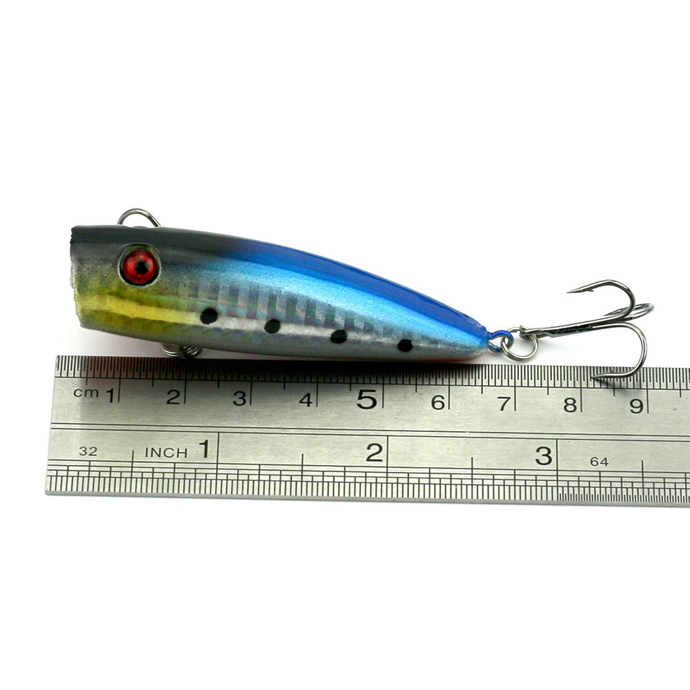 9g Floating Popper Lure - Topwater Plastic Lure for Freshwater Fishing, Realistic Surface Lure for Bass and Panfish