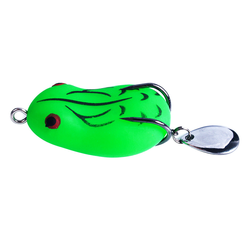 8g/14g Frog Lure with Blade - Soft Skin Topwater Bait for Bass and Pike Fishing, Realistic Frog Lure for Freshwater