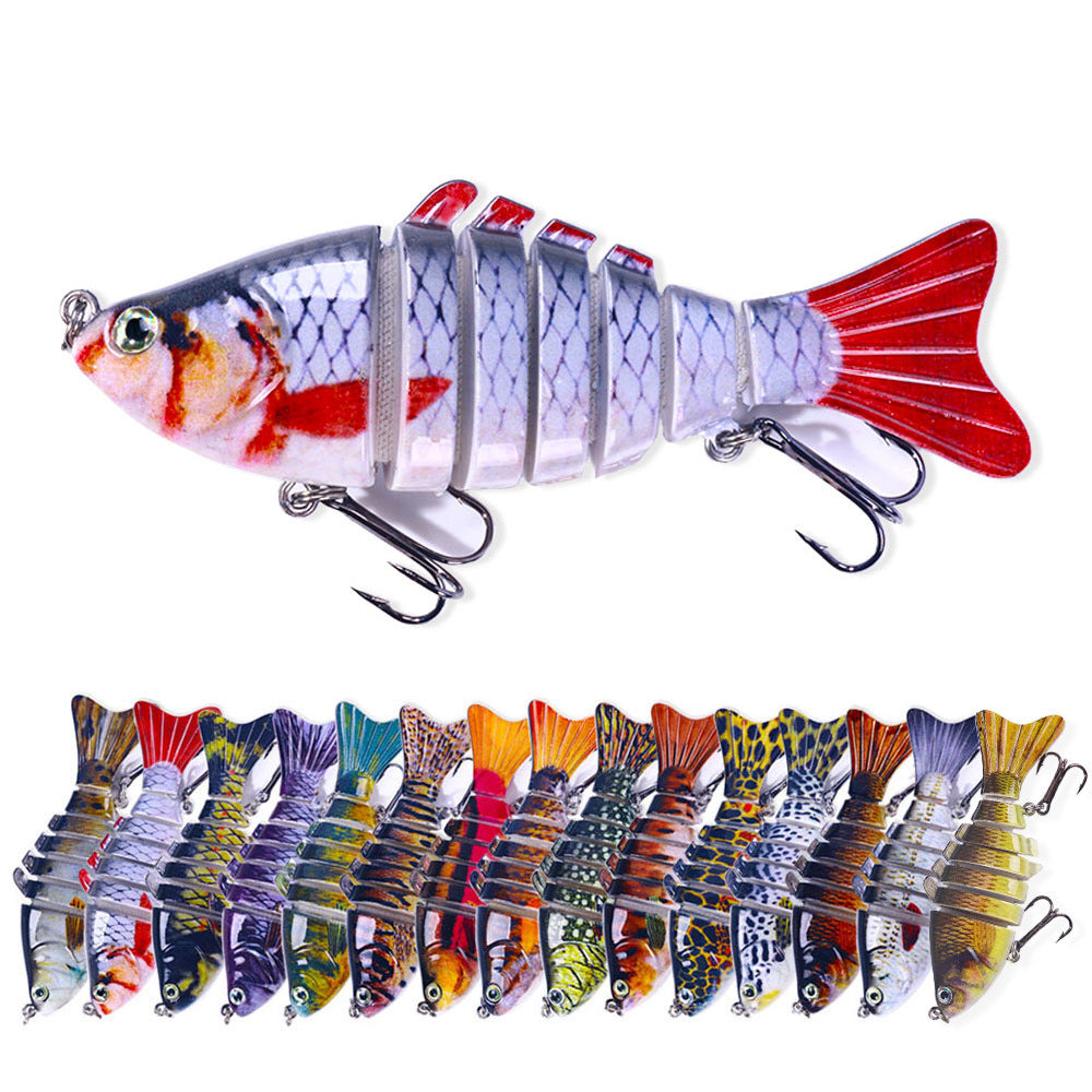 10CM 7-Section Swimbait - Multi-Jointed Hard Bait for Bass and Pike Fishing, Realistic Swimming Lure