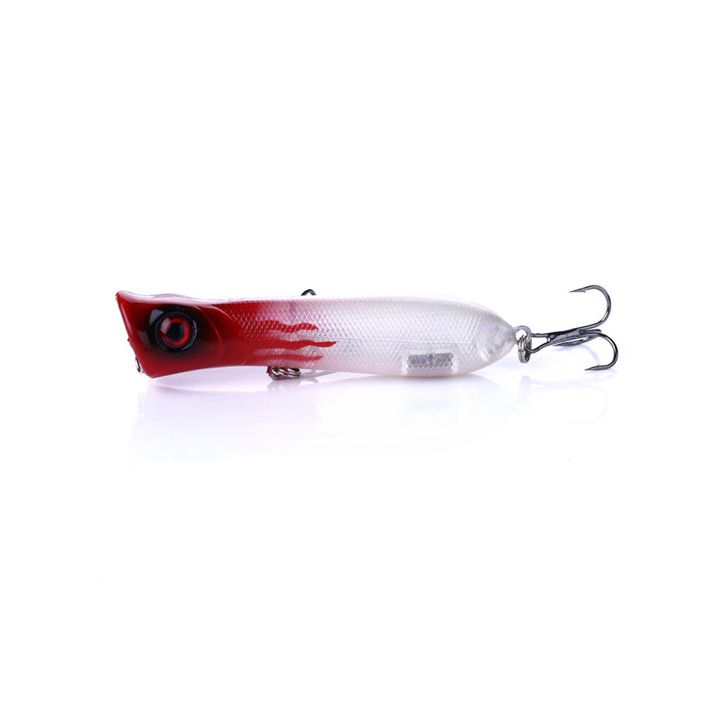 Señuelo Splash Popper: crankbait de cuerpo hueco para pesca en superficie en agua dulce, señuelo de superficie realista para lubina y lucio