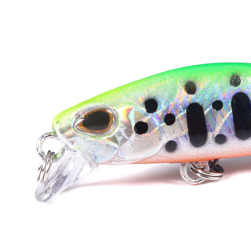 Cebo de pesca de 5 g que brilla en la oscuridad: micro crankbait que se hunde para truchas y peces pequeños