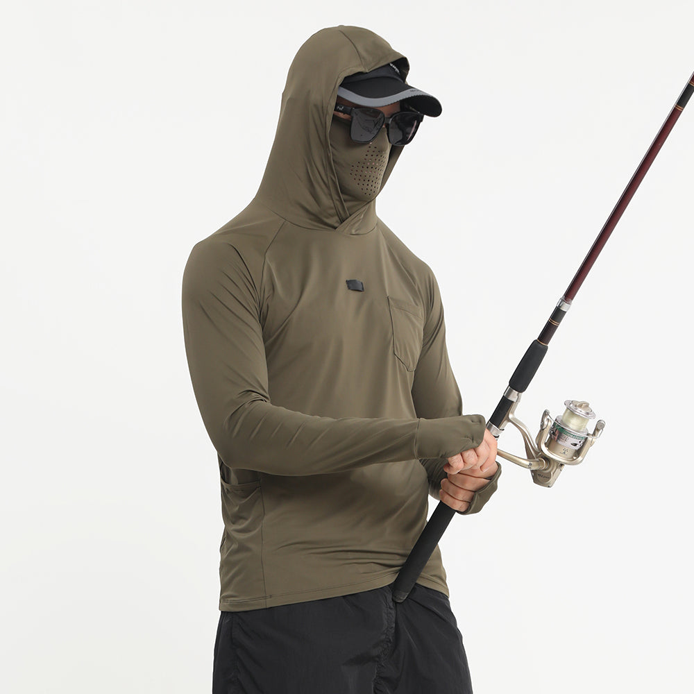 Got A Bite-Long Sleeve UV Protection Fishing Shirts With Hoodie