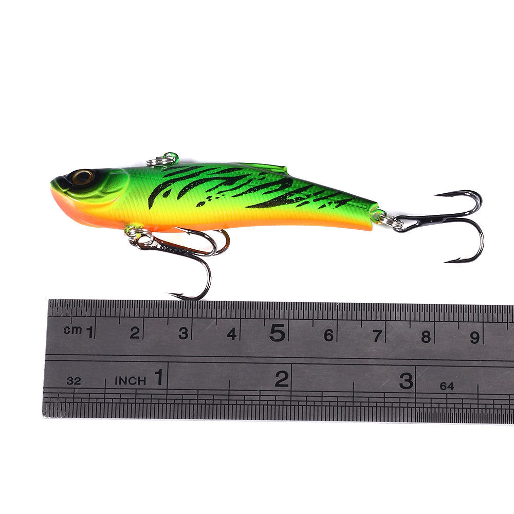 Full Water Column VIB Lure with Rattles - Multi-Layer Vibration Bait for Bass and Pike Fishing, Realistic Fish Design