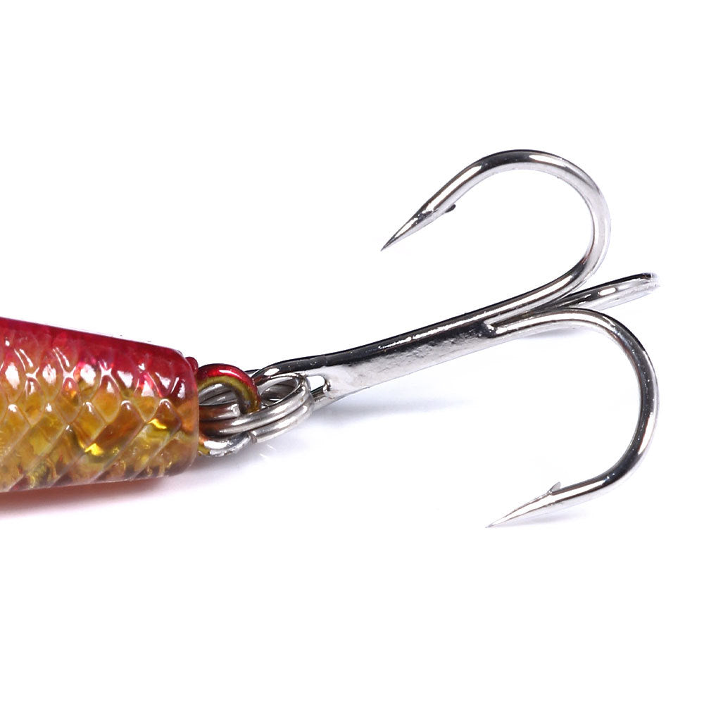 Señuelo realista de pececillo de 9,5 cm: crankbait flotante de superficie, jerkbait para pesca de lubina