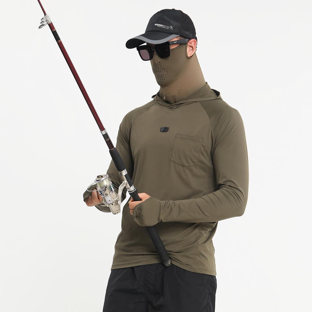 Got A Bite-Long Sleeve UV Protection Fishing Shirts With Hoodie