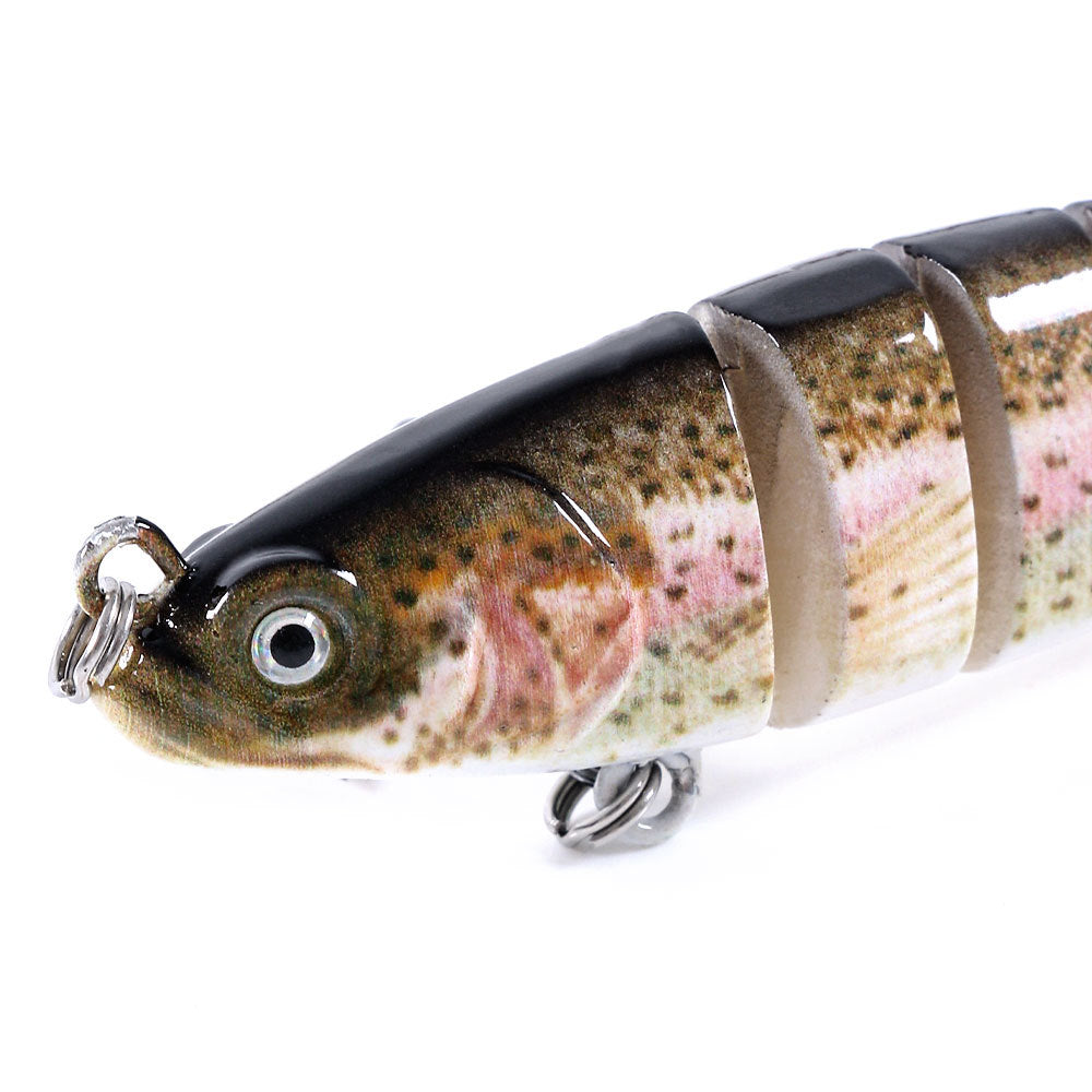 10-Color Sinking Multi-Jointed Hard Bait - Long Cast Minnow Lure for Bass and Pike Fishing, Realistic Fish Design