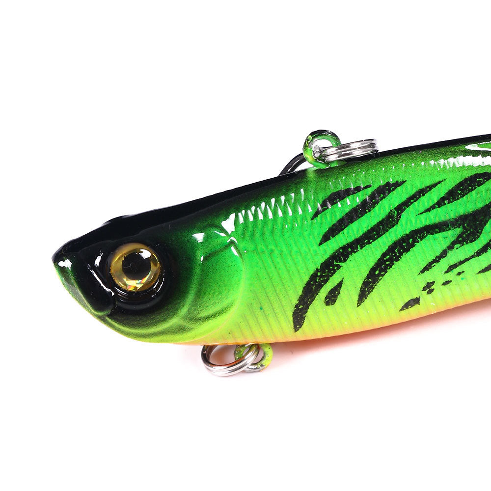 Full Water Column VIB Lure with Rattles - Multi-Layer Vibration Bait for Bass and Pike Fishing, Realistic Fish Design