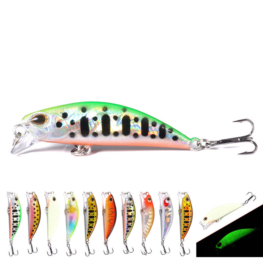 5g Glow-in-the-Dark Minnow Lure - Sinking Micro Crankbait for Trout and Panfish