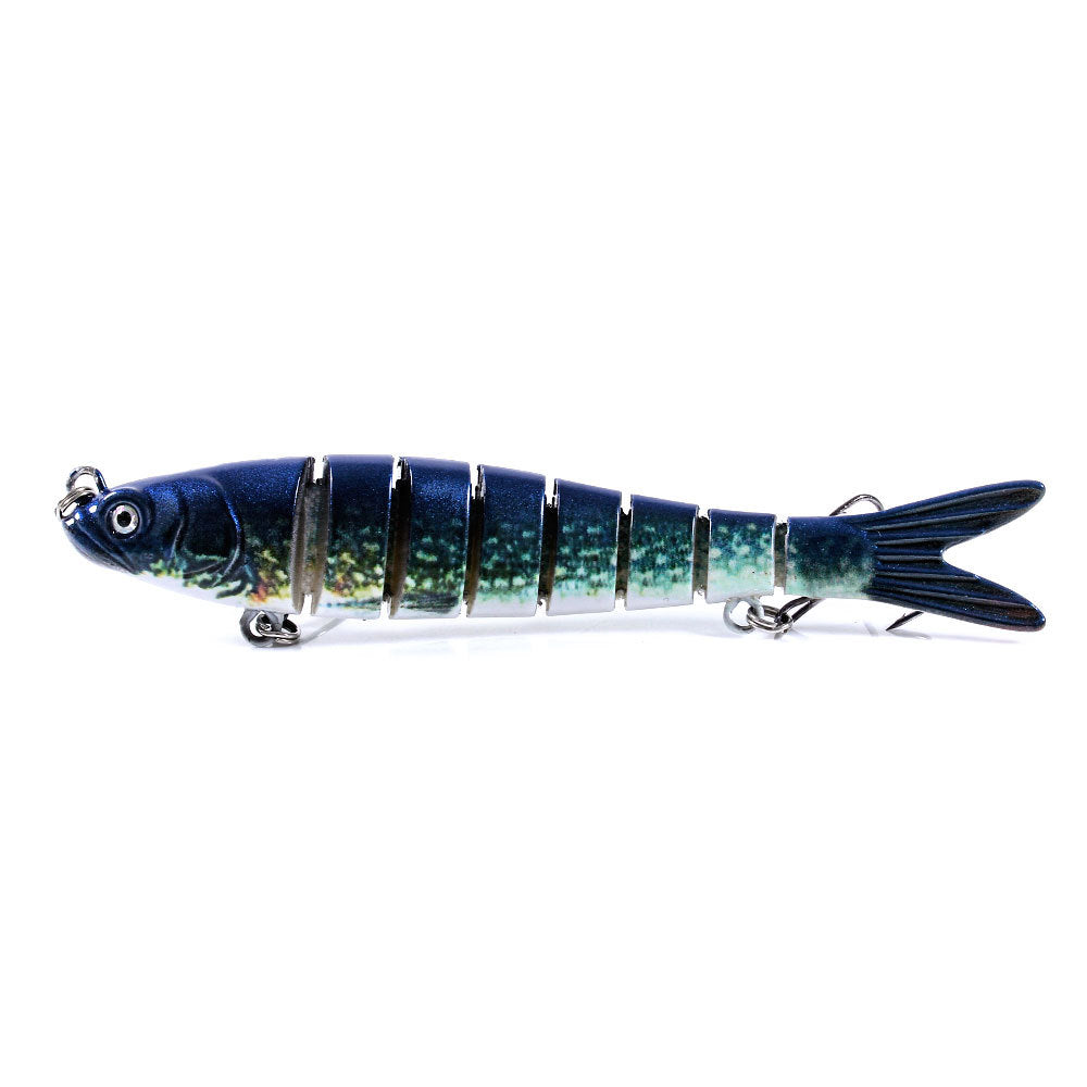 10-Color Sinking Multi-Jointed Hard Bait - Long Cast Minnow Lure for Bass and Pike Fishing, Realistic Fish Design