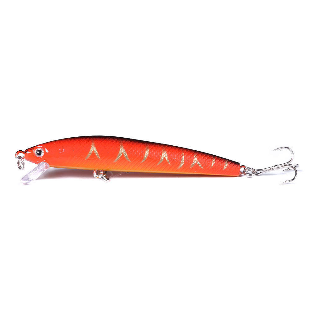 Señuelo realista de pececillo de 9,5 cm: crankbait flotante de superficie, jerkbait para pesca de lubina