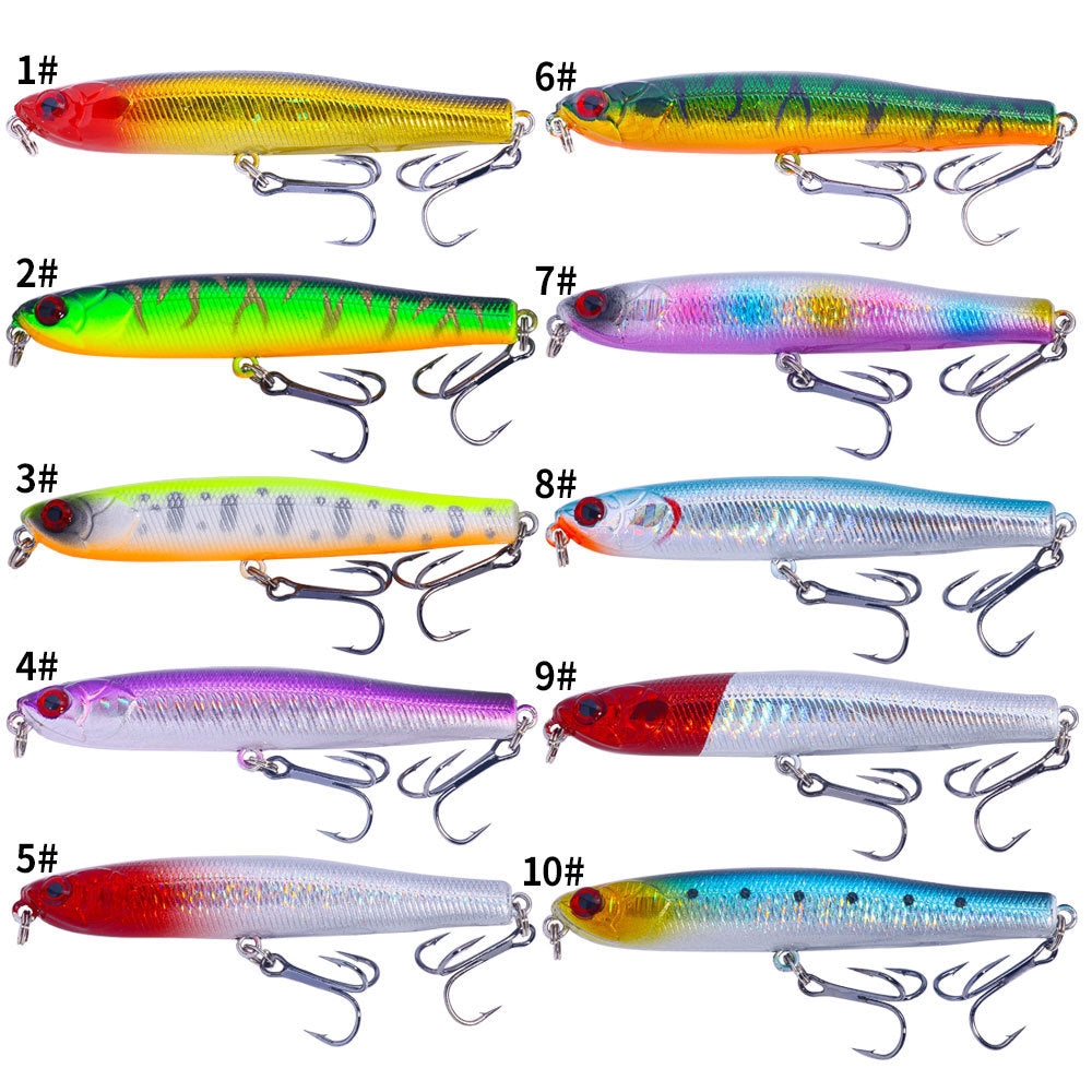 Micro Walker Lure - Sinking Minnow and Pencil Bait for Panfish and Trout Fishing, Multi-Layer Action Lure