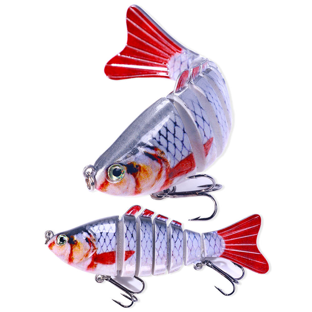 10CM 7-Section Swimbait - Multi-Jointed Hard Bait for Bass and Pike Fishing, Realistic Swimming Lure