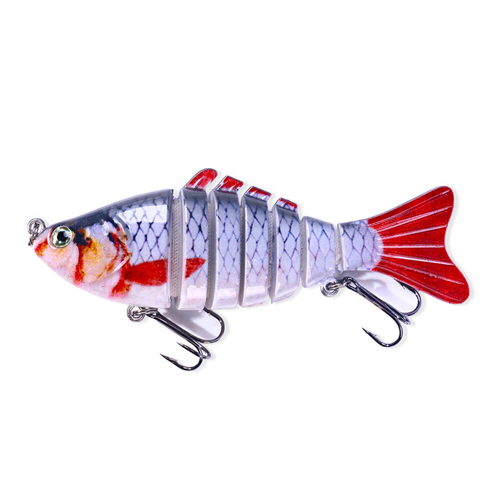 10CM 7-Section Swimbait - Multi-Jointed Hard Bait for Bass and Pike Fishing, Realistic Swimming Lure