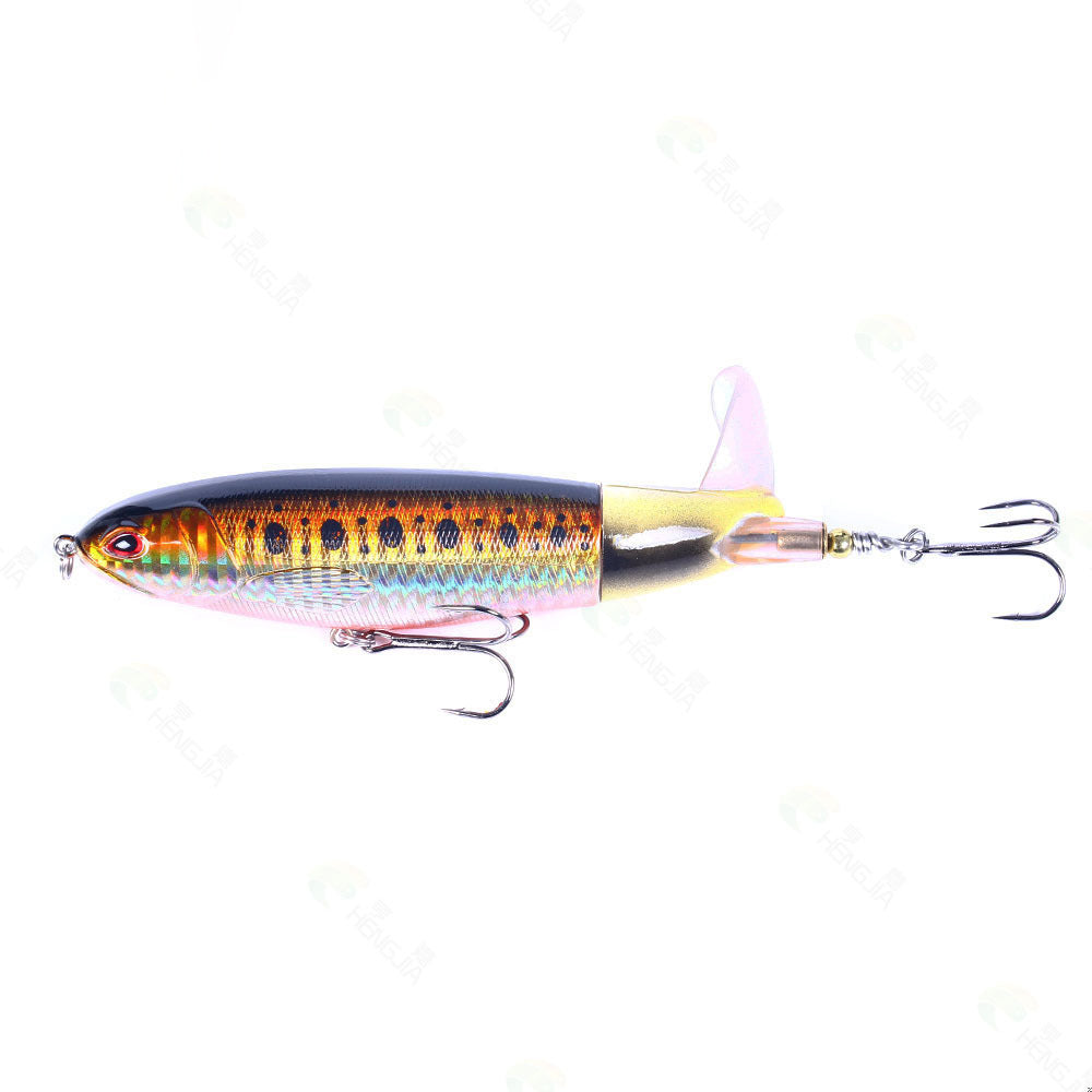 Floating Propeller Pencil Lure - Topwater Propeller Buzzbait for Bass and Pike Fishing, Realistic Surface Lure