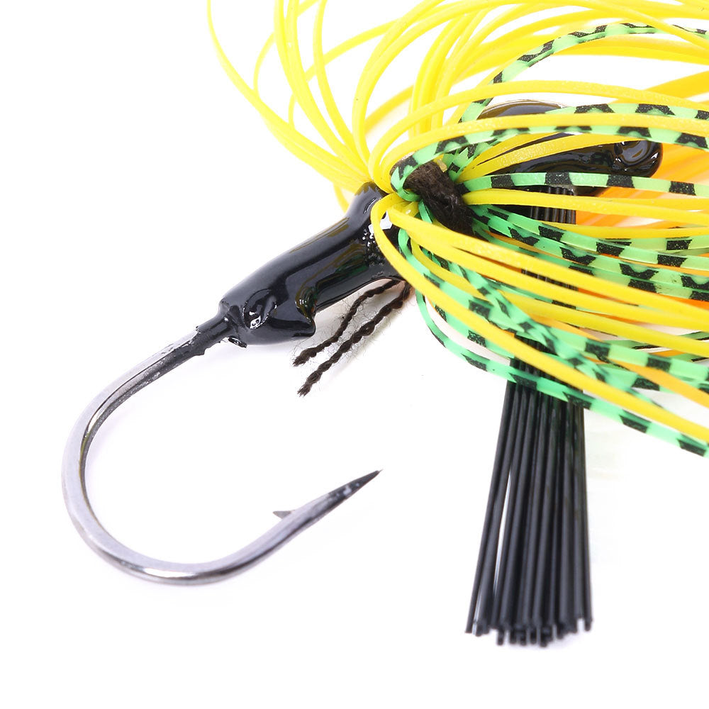 Jig Spinnerbait clásico: jig sin malezas para pescar lubina y lucio, señuelo giratorio duradero