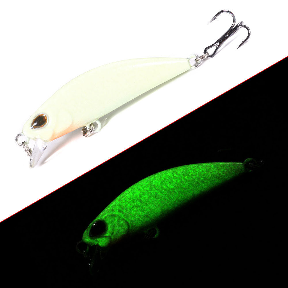 5g Glow-in-the-Dark Minnow Lure - Sinking Micro Crankbait for Trout and Panfish