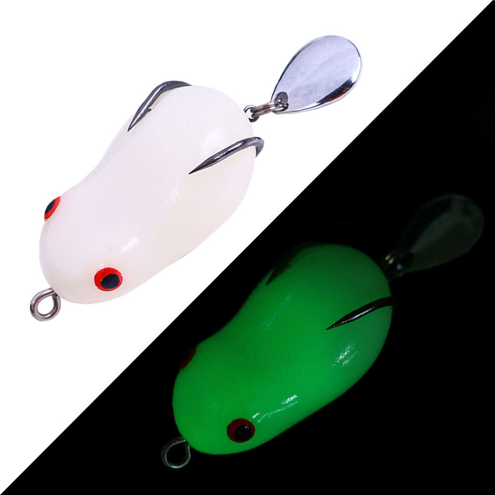 8g/14g Frog Lure with Blade - Soft Skin Topwater Bait for Bass and Pike Fishing, Realistic Frog Lure for Freshwater