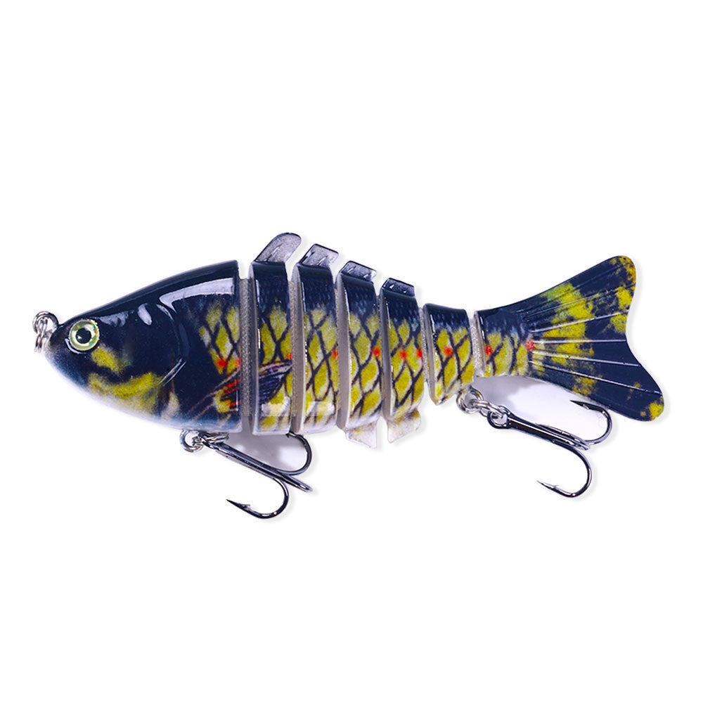 10CM 7-Section Swimbait - Multi-Jointed Hard Bait for Bass and Pike Fishing, Realistic Swimming Lure