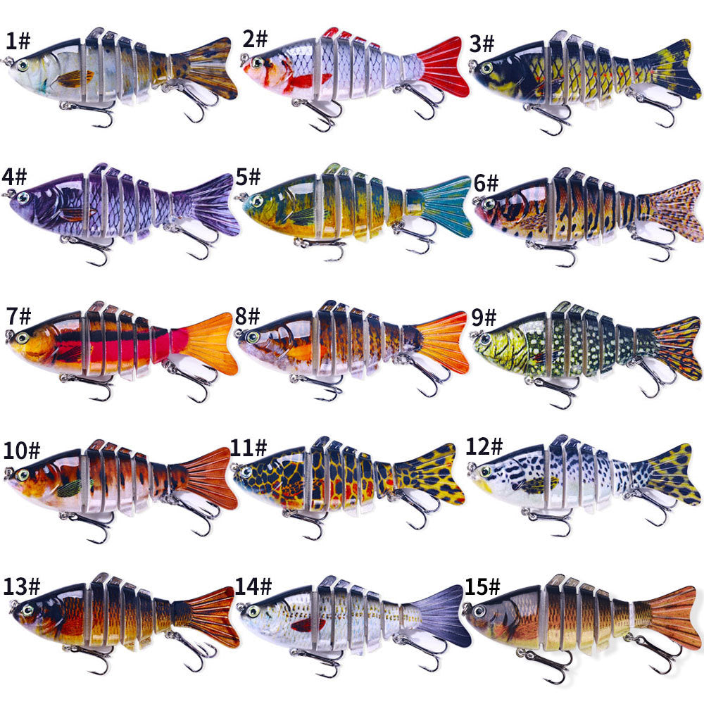 10CM 7-Section Swimbait - Multi-Jointed Hard Bait for Bass and Pike Fishing, Realistic Swimming Lure