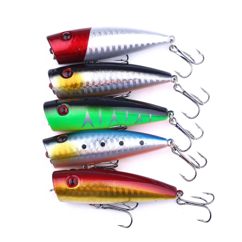 9g Floating Popper Lure - Topwater Plastic Lure for Freshwater Fishing, Realistic Surface Lure for Bass and Panfish