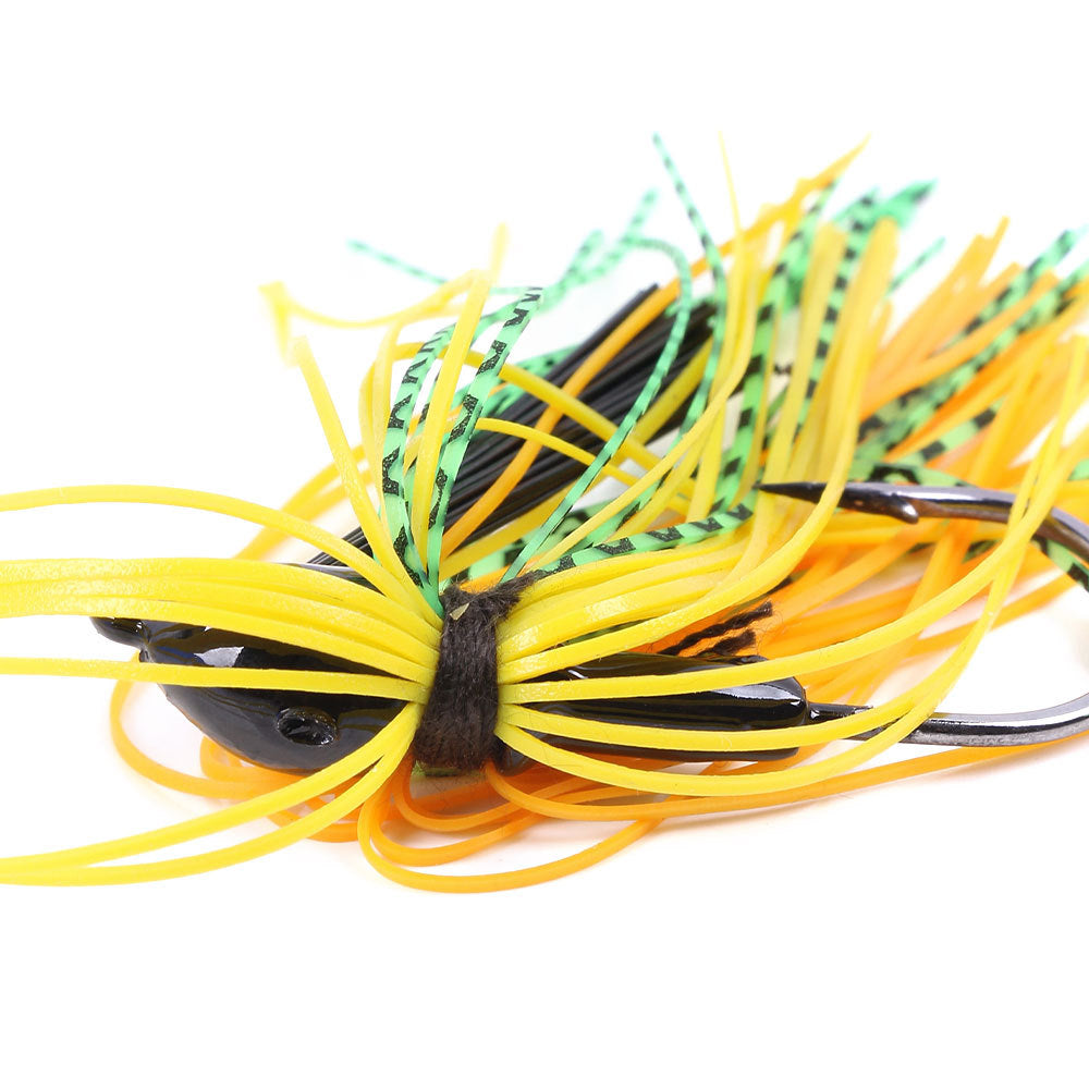 Jig Spinnerbait clásico: jig sin malezas para pescar lubina y lucio, señuelo giratorio duradero