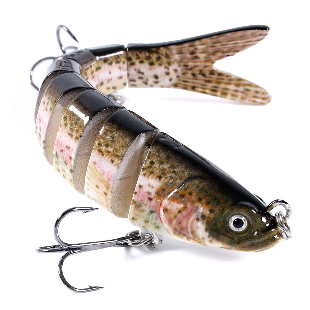 10-Color Sinking Multi-Jointed Hard Bait - Long Cast Minnow Lure for Bass and Pike Fishing, Realistic Fish Design