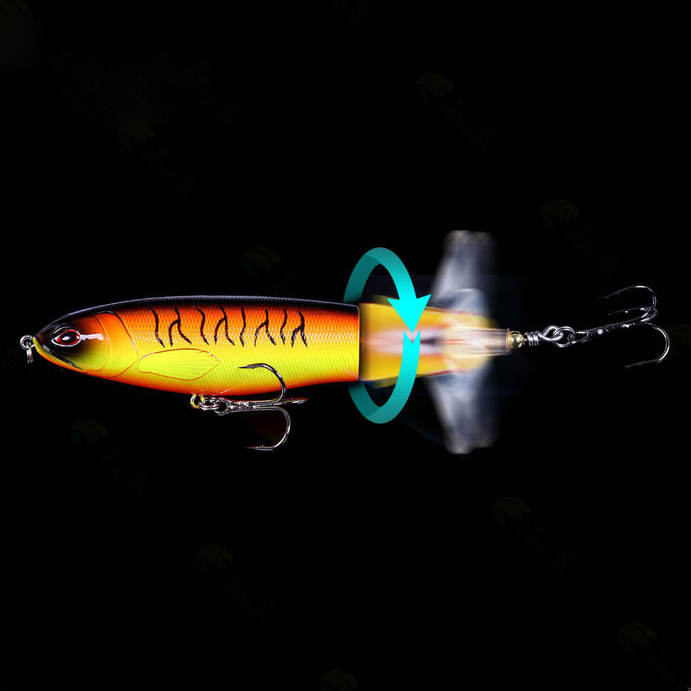 Floating Propeller Pencil Lure - Topwater Propeller Buzzbait for Bass and Pike Fishing, Realistic Surface Lure