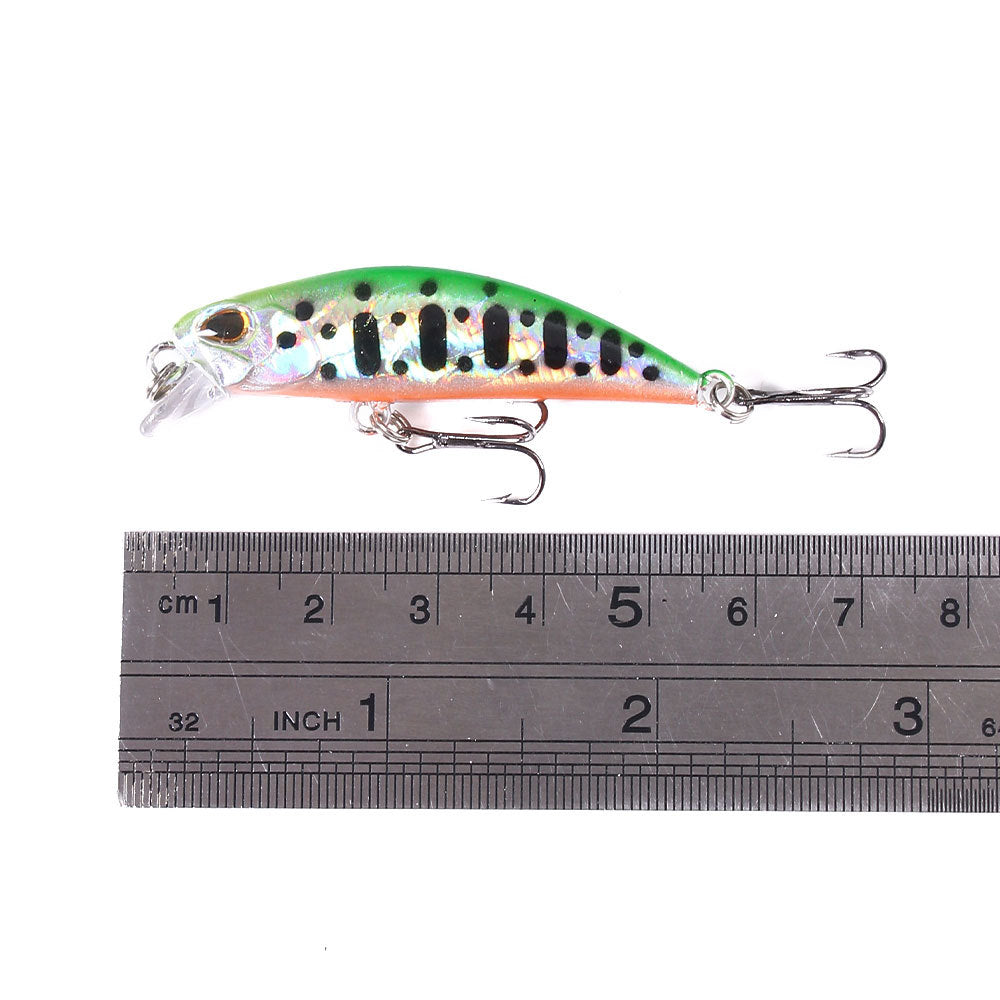 Cebo de pesca de 5 g que brilla en la oscuridad: micro crankbait que se hunde para truchas y peces pequeños