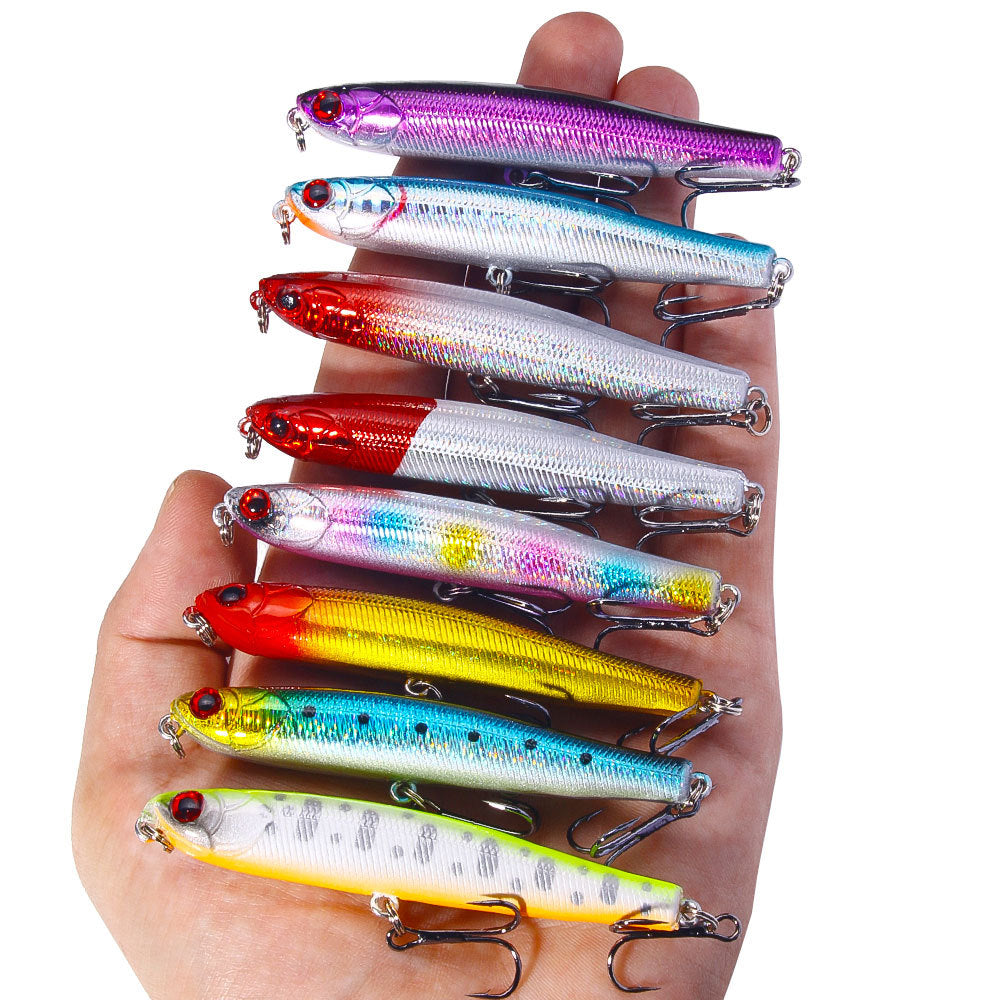 Micro Walker Lure - Sinking Minnow and Pencil Bait for Panfish and Trout Fishing, Multi-Layer Action Lure