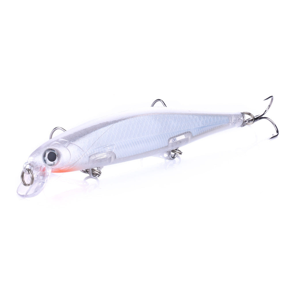 Señuelo de pececillo de pico corto de 11 cm: crankbait suspendido que se hunde, señuelo de pesca de lance largo de 13 g para lubina, lubina y lucio