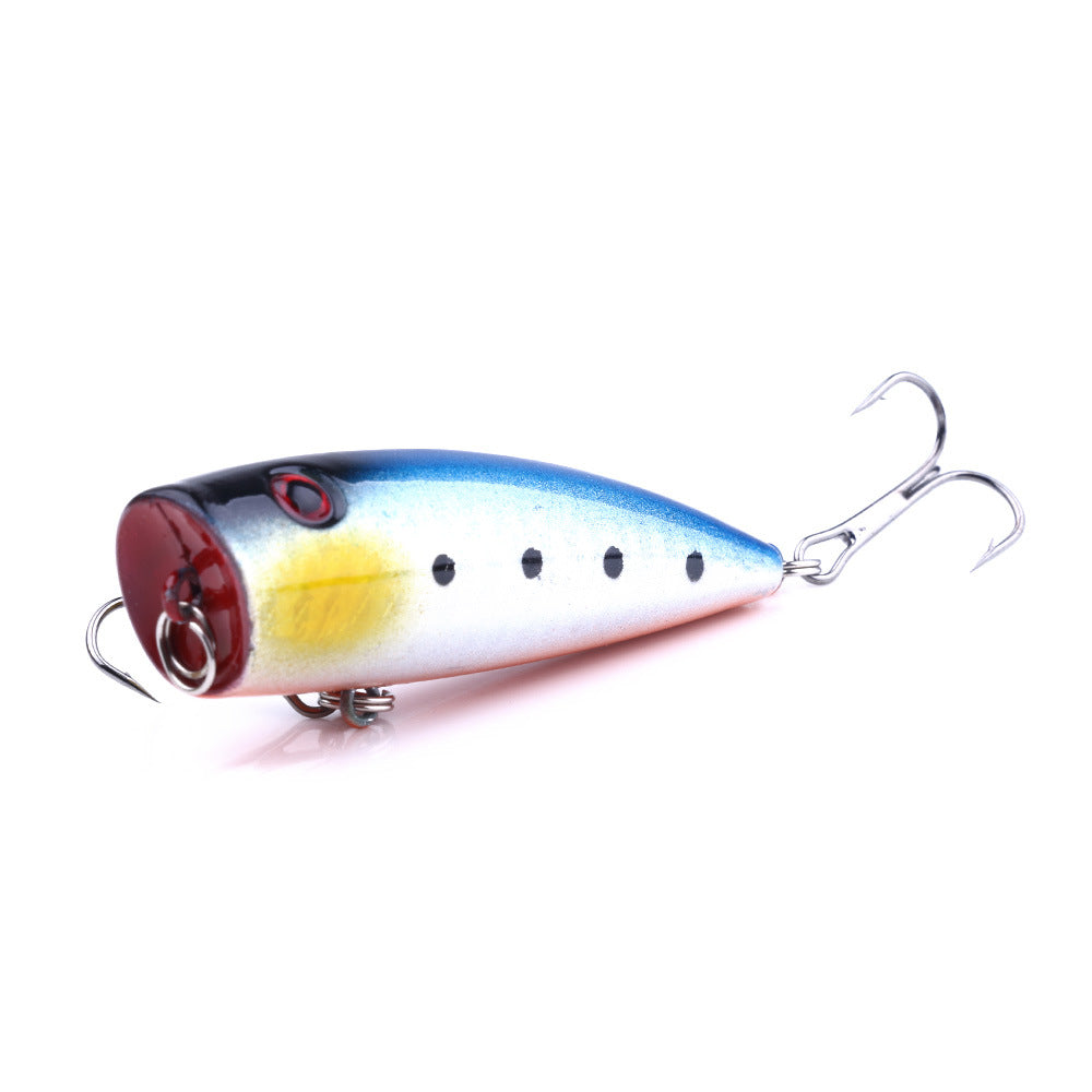 9g Floating Popper Lure - Topwater Plastic Lure for Freshwater Fishing, Realistic Surface Lure for Bass and Panfish