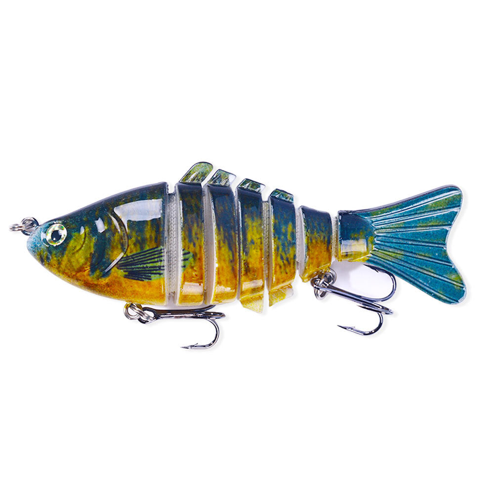 10CM 7-Section Swimbait - Multi-Jointed Hard Bait for Bass and Pike Fishing, Realistic Swimming Lure