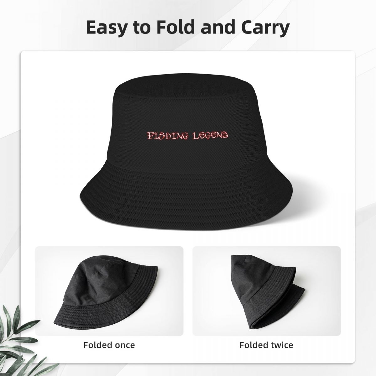 Fishing Legend-Unisex Bucket Hat Designer Cotton Hat Gift For Angler