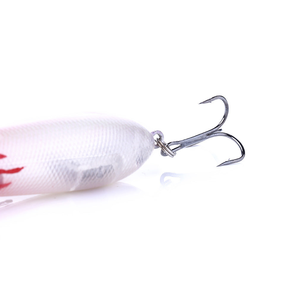 Señuelo Splash Popper: crankbait de cuerpo hueco para pesca en superficie en agua dulce, señuelo de superficie realista para lubina y lucio