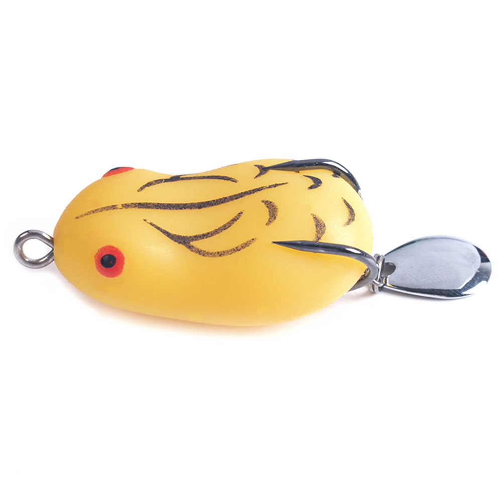 8g/14g Frog Lure with Blade - Soft Skin Topwater Bait for Bass and Pike Fishing, Realistic Frog Lure for Freshwater