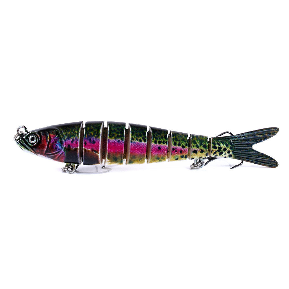 10-Color Sinking Multi-Jointed Hard Bait - Long Cast Minnow Lure for Bass and Pike Fishing, Realistic Fish Design