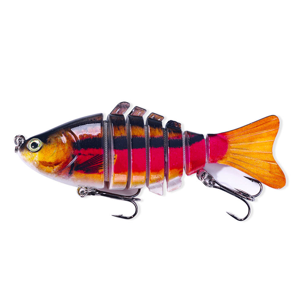 10CM 7-Section Swimbait - Multi-Jointed Hard Bait for Bass and Pike Fishing, Realistic Swimming Lure