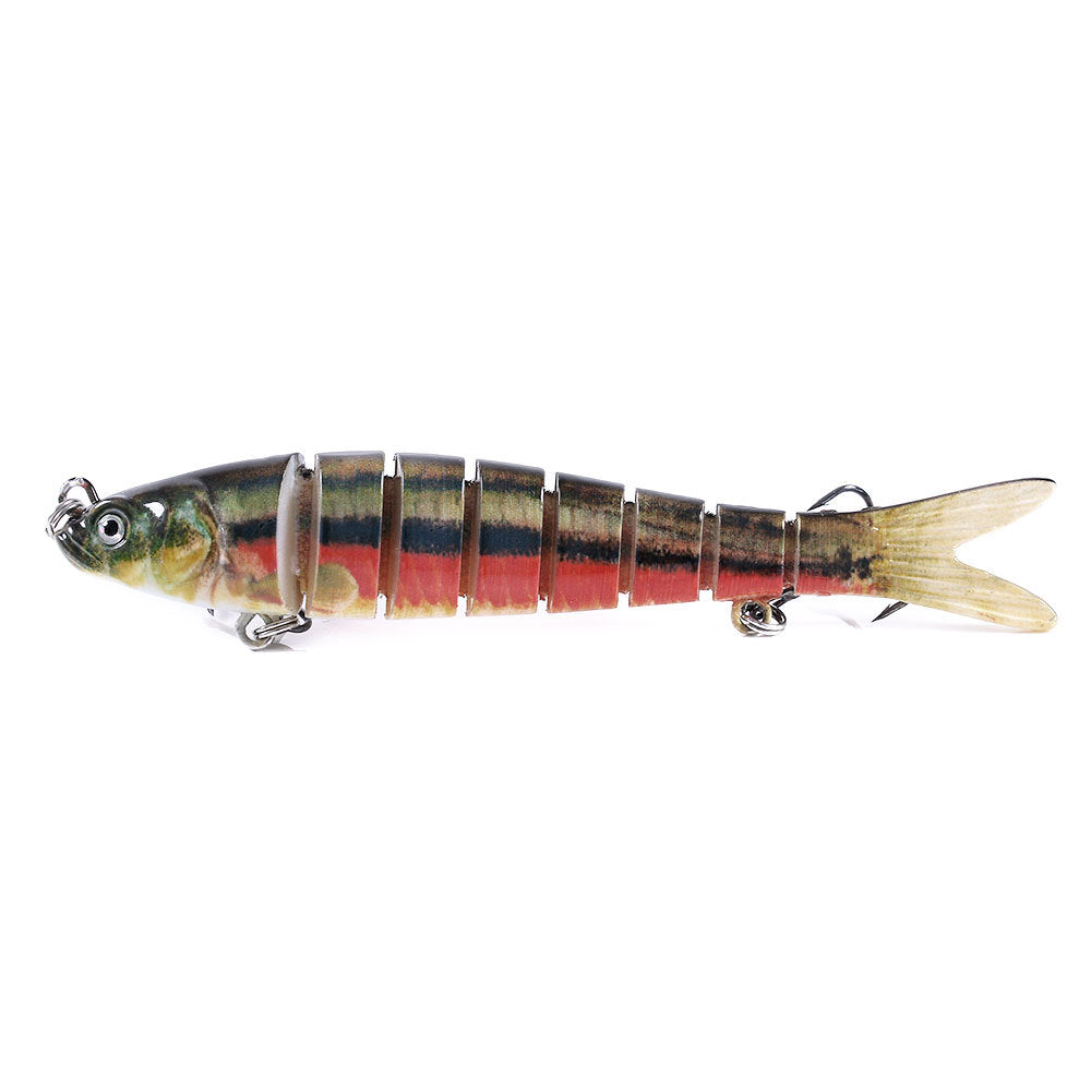 10-Color Sinking Multi-Jointed Hard Bait - Long Cast Minnow Lure for Bass and Pike Fishing, Realistic Fish Design