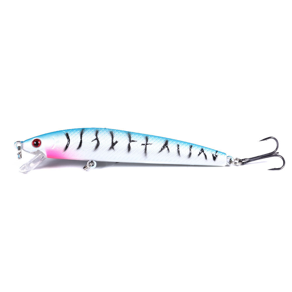 Señuelo realista de pececillo de 9,5 cm: crankbait flotante de superficie, jerkbait para pesca de lubina