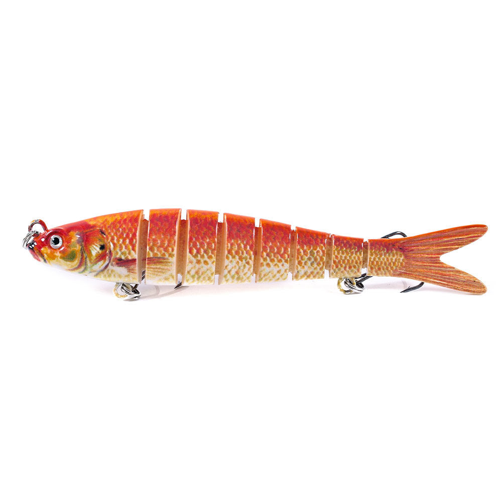 10-Color Sinking Multi-Jointed Hard Bait - Long Cast Minnow Lure for Bass and Pike Fishing, Realistic Fish Design