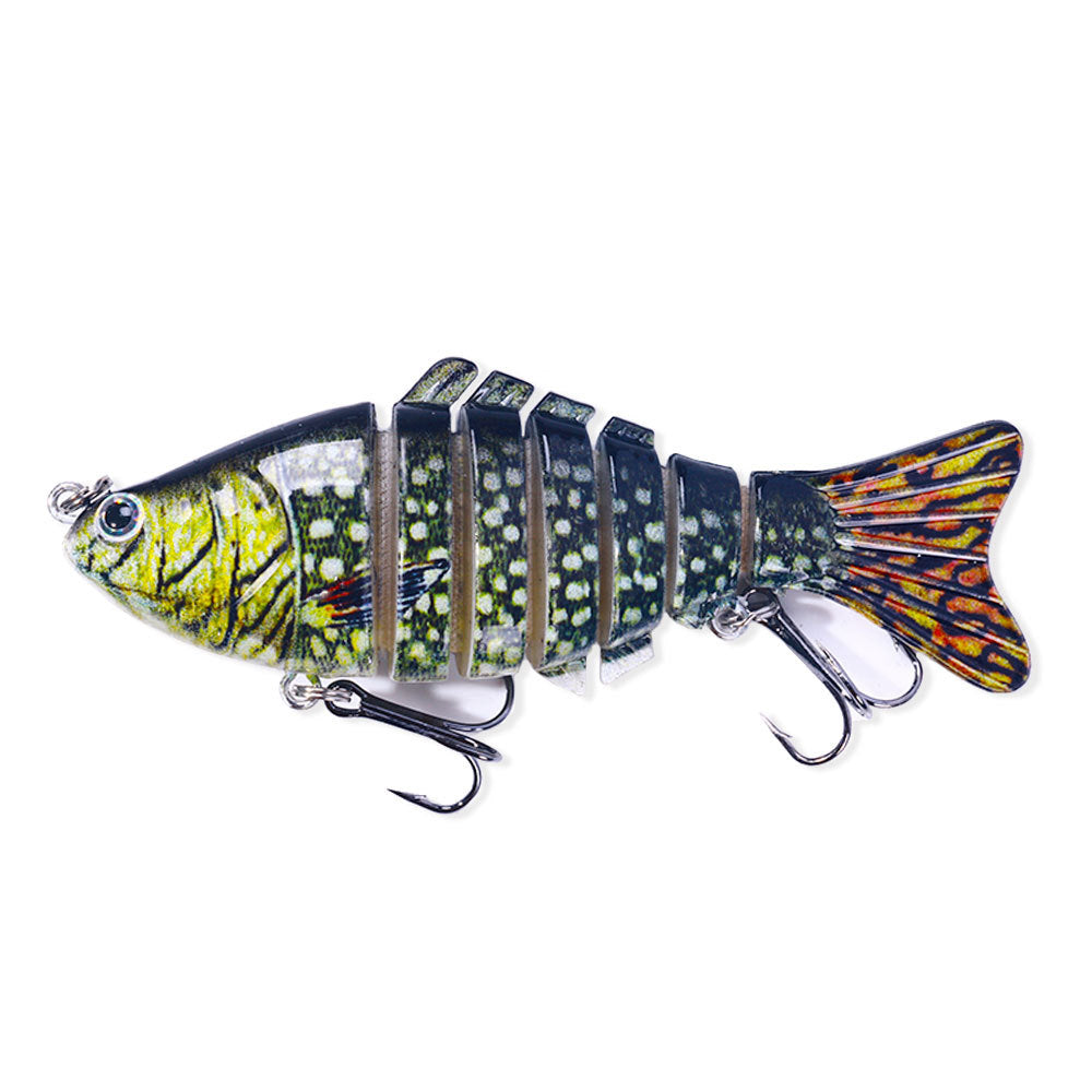 10CM 7-Section Swimbait - Multi-Jointed Hard Bait for Bass and Pike Fishing, Realistic Swimming Lure