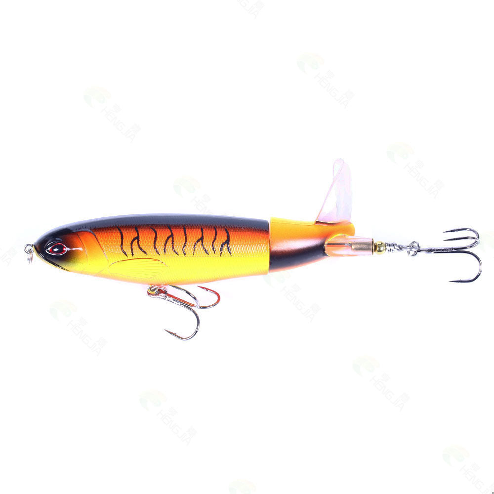 Floating Propeller Pencil Lure - Topwater Propeller Buzzbait for Bass and Pike Fishing, Realistic Surface Lure